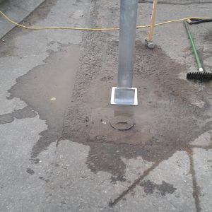 Road bollard fitted in Reading