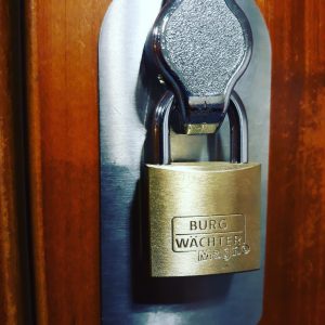 Pad lock on locker